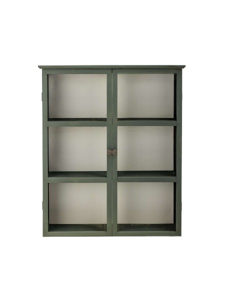 Vitrina Aparador TONE, Madera Verde / Cristal - Bloomingville. Vackart