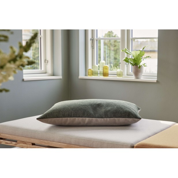 Sofá Cama AMBER, Roble Natural / Textil Beige / Naranja - Hübsch