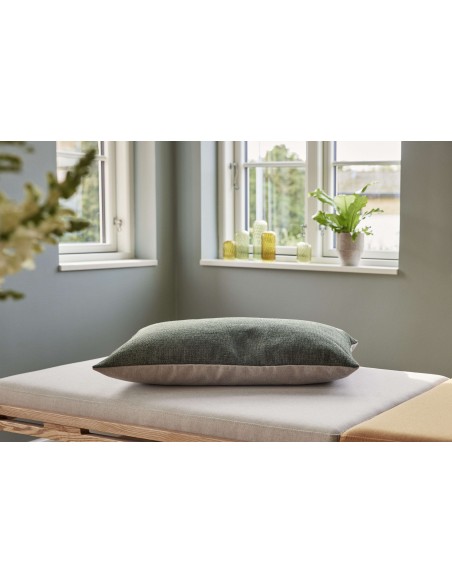 Sofá Cama AMBER, Roble Natural / Textil Beige / Naranja - Hübsch