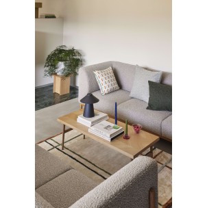 Sofá MOMENT 3 Plazas, Textil Gris / Roble Natural - Hübsch 2