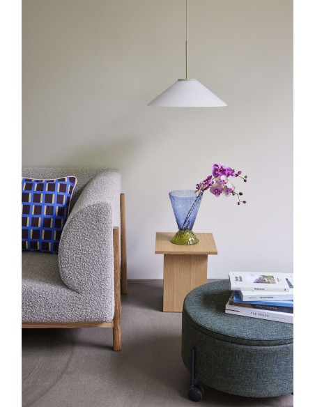 Sofá MOMENT 3 Plazas, Textil Gris / Roble Natural - Hübsch