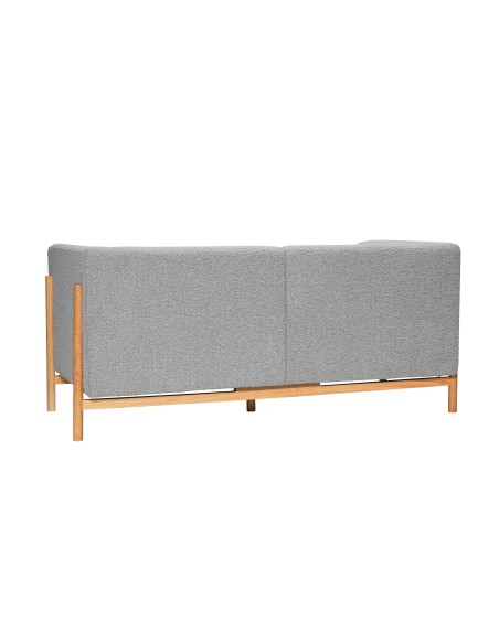 Sofá MOMENT 2 Plazas, Textil Gris / Roble Natural - Hübsch