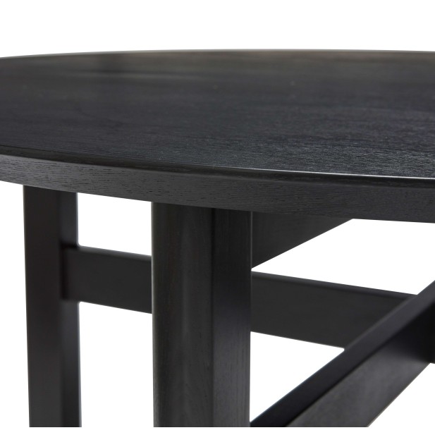 Mesa FJORD Ø120 cm de Comedor, Madera Negra - Hübsch. Vackart