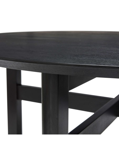 Mesa FJORD Ø120 cm de Comedor, Madera Negra - Hübsch. Vackart