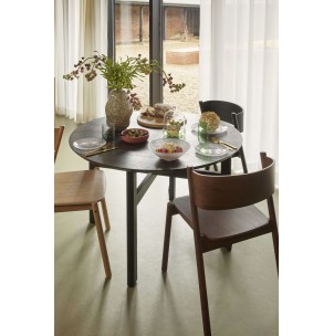 Mesa FJORD Ø120 cm de Comedor, Madera Negra - Hübsch. Vackart 2