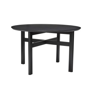 Mesa FJORD Ø120 cm de Comedor, Madera Negra - Hübsch. Las más exclusivas y modernas mesas de diseño escandinavo de Hübsch en Vackart, tu tienda de diseño online.