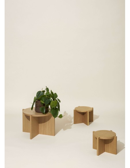 Soporte para Plantas NOMAD, Roble Natural - Hübsch. Vackart