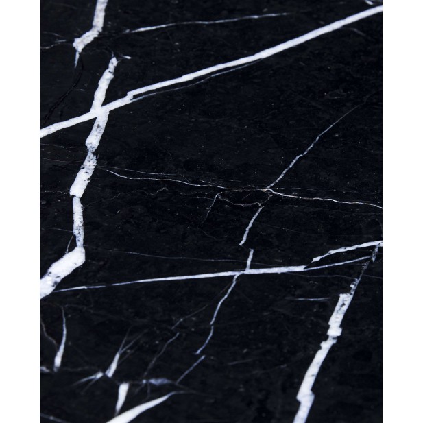 Mesa Auxiliar RAW, Roble Natural / Mármol Negro - Hübsch. Vackart