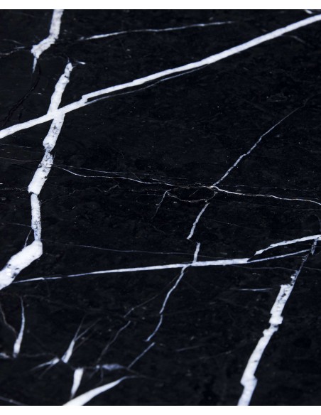 Mesa Auxiliar RAW, Roble Natural / Mármol Negro - Hübsch. Vackart