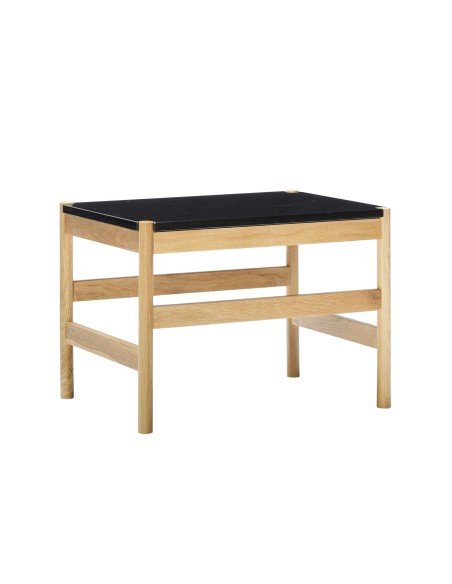 Mesa Auxiliar RAW, Roble Natural / Mármol Negro - Hübsch. Vackart