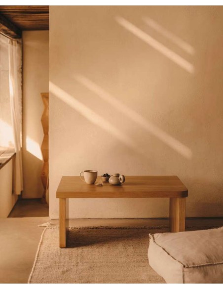 Mesa de centro Oaq de chapa de roble 82x60cm - Kave Home T827ME89M040