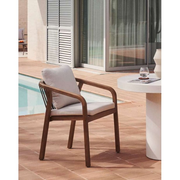 Silla Malaret eucalipto y cuerda beige FSC - Kave Home - J0600049JJ12