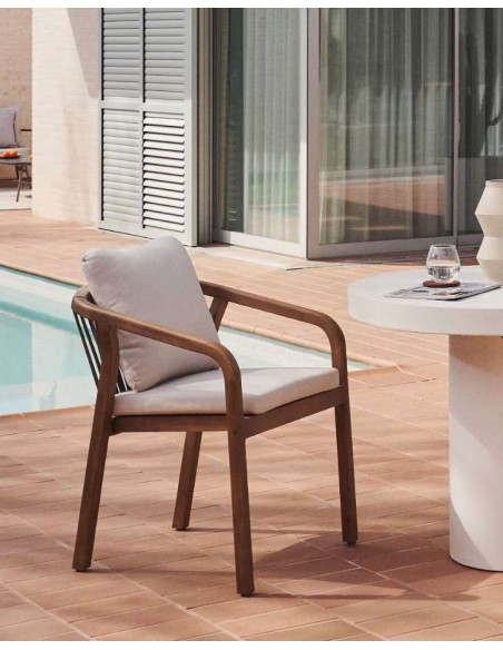 Silla Malaret eucalipto y cuerda beige FSC - Kave Home - J0600049JJ12