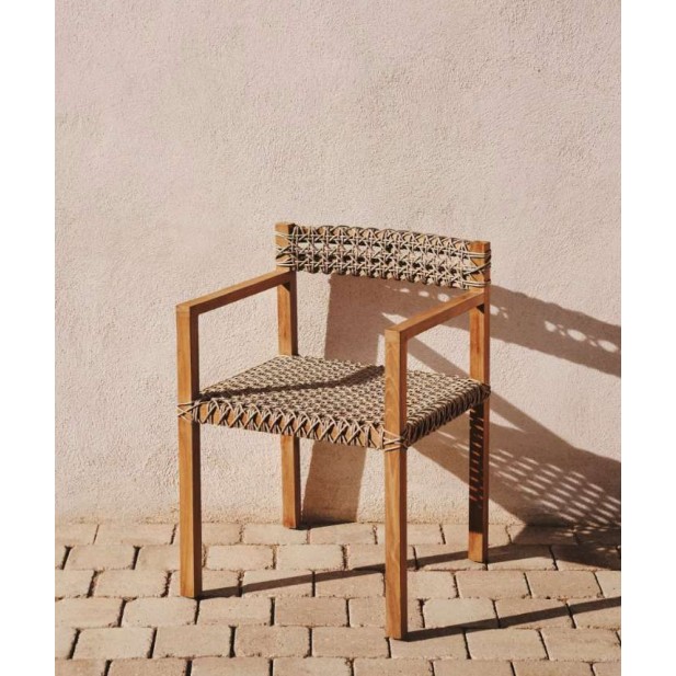 Silla Giverola de madera maciza de teca - Kave Home - J0600039MM46 Silla Giverola de madera maciza de teca - Kave Home - J0600039MM46