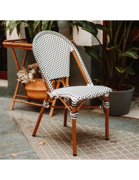 Silla REGINA, Aluminio / Ratán Sintético