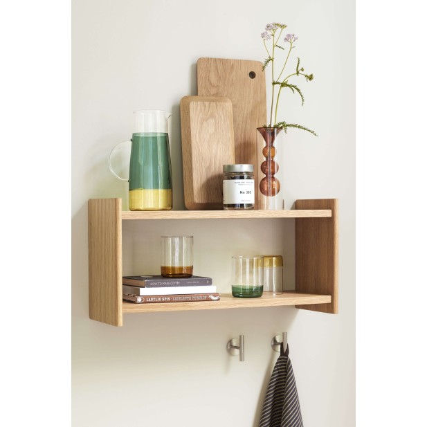 Estantería de Pared LESS 62x30 cm, Madera Natural - Hübsch. Vackart