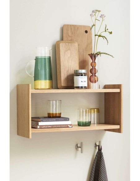 Estantería de Pared LESS 62x30 cm, Madera Natural - Hübsch. Vackart