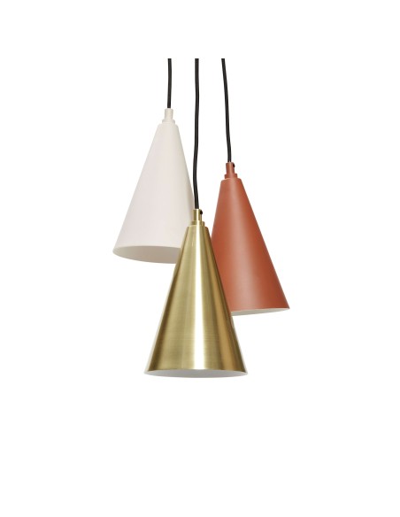 Lámpara de Techo DROP, Metal Latón / Gris / Marrón - Hübsch. Vackart