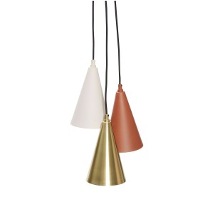Lámpara de Techo DROP, Metal Latón / Gris / Marrón - Hübsch. Vackart ilumina tus espacios con las exclusivas lámparas de diseño escandinavo de Hübsch.