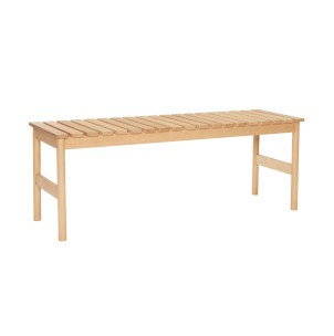 Banco ROW 122 cm, Roble Natural - Hübsch. Los originales y exclusivos bancos de diseño escandinavo de Hübsch, en Vackart tu tienda de diseño online.