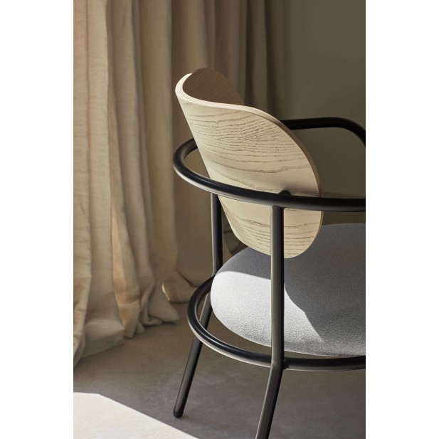 Butaca ECLIPSE, Fresno Natural Claro / Metal - Teulat. Vackart