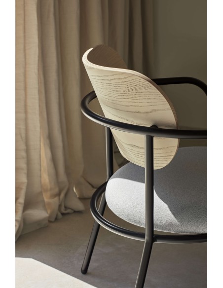 Butaca ECLIPSE, Fresno Natural Claro / Metal - Teulat. Vackart