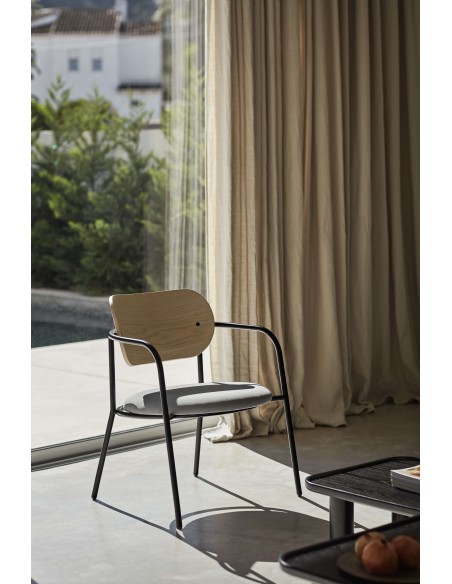 Butaca ECLIPSE, Fresno Natural Claro / Metal - Teulat. Vackart