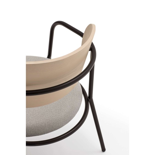 Butaca ECLIPSE, Fresno Natural Claro / Metal - Teulat. Vackart