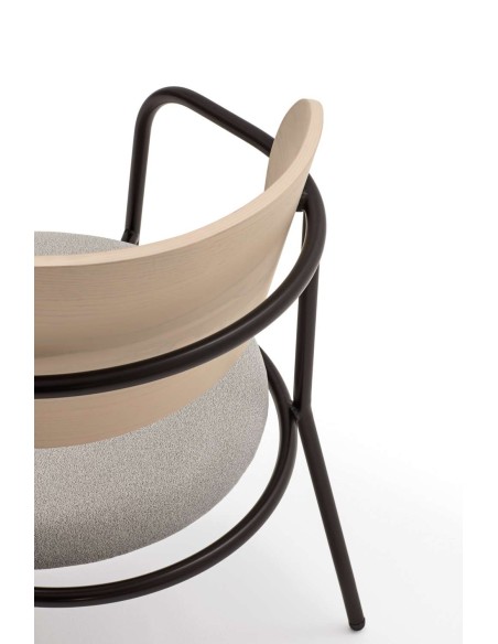 Butaca ECLIPSE, Fresno Natural Claro / Metal - Teulat. Vackart