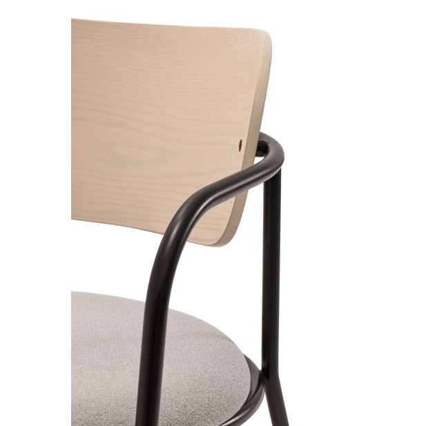 Butaca ECLIPSE, Fresno Natural Claro / Metal - Teulat. Vackart