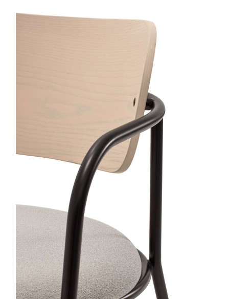 Butaca ECLIPSE, Fresno Natural Claro / Metal - Teulat. Vackart