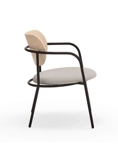 Butaca ECLIPSE, Fresno Natural Claro / Metal - Teulat. Vackart