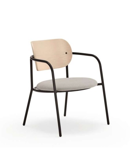 Butaca ECLIPSE, Fresno Natural Claro / Metal - Teulat. Vackart