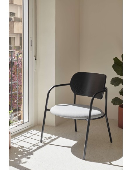 Butaca ECLIPSE, Fresno Negro / Metal - Teulat. Vackart