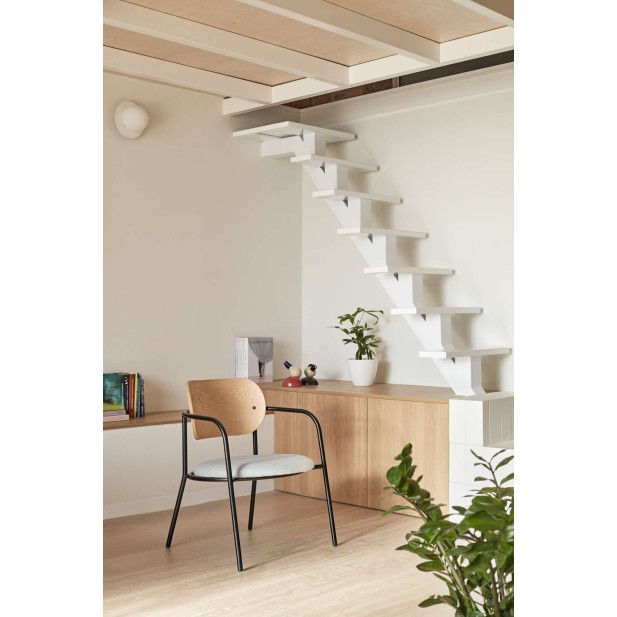 Butaca ECLIPSE, Fresno Natural Roble / Metal - Teulat. Vackart