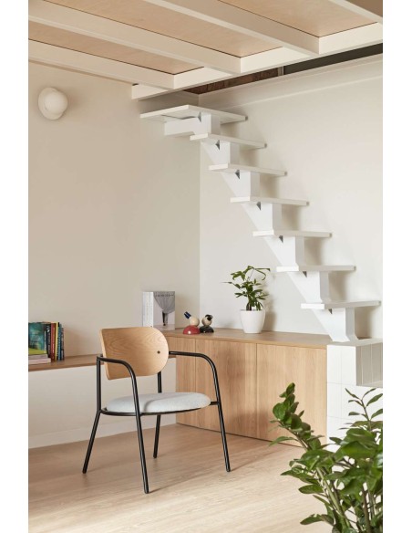 Butaca ECLIPSE, Fresno Natural Roble / Metal - Teulat. Vackart