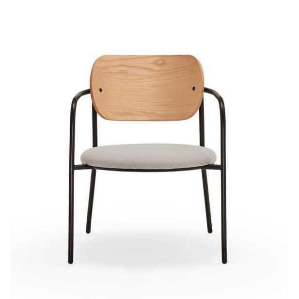 Butaca ECLIPSE, Fresno Natural Roble / Metal - Teulat. Vackart