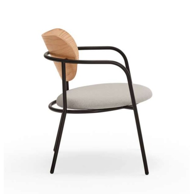 Butaca ECLIPSE, Fresno Natural Roble / Metal - Teulat. Vackart