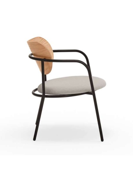 Butaca ECLIPSE, Fresno Natural Roble / Metal - Teulat. Vackart