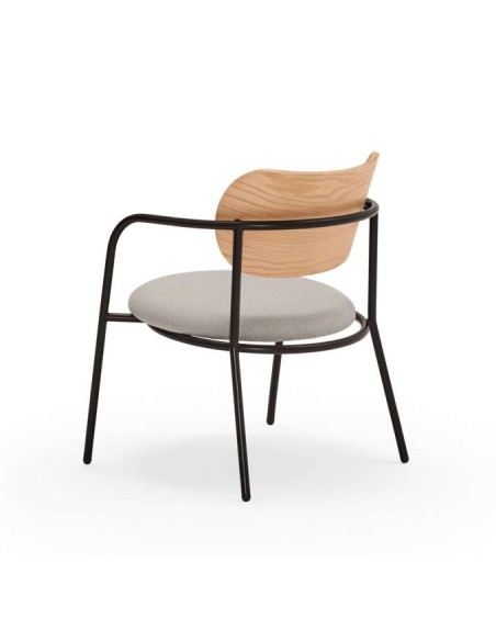 Butaca ECLIPSE, Fresno Natural Roble / Metal - Teulat. Vackart