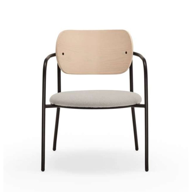 Butaca ECLIPSE, Fresno Natural Claro / Metal - Teulat. Vackart