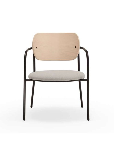 Butaca ECLIPSE, Fresno Natural Claro / Metal - Teulat. Vackart