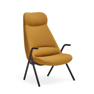 Butaca DINS Grande, Textil Reciclado Mostaza / Metal - Teulat. Las más exclusivas sillas de diseño nórdico, solo en Vackart tu tienda de diseño online.