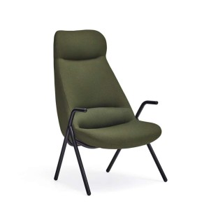 Butaca DINS Grande, Textil Reciclado Verde Oscuro / Metal - Teulat. Las más exclusivas sillas de diseño nórdico, solo en Vackart tu tienda de diseño online.