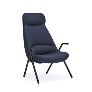 Butaca DINS Grande, Textil Reciclado Azul Oscuro / Metal - Teulat. Las más exclusivas sillas de diseño nórdico, solo en Vackart tu tienda de diseño online.