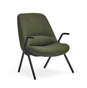 Butaca DINS Pequeña, Textil Reciclado Verde Oscuro / Metal - Teulat. Las más exclusivas sillas de diseño nórdico, solo en Vackart tu tienda de diseño online.