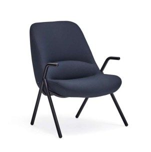 Butaca DINS Pequeña, Textil Reciclado Azul Oscuro / Metal - Teulat. Las más exclusivas sillas de diseño nórdico, solo en Vackart tu tienda de diseño online.
