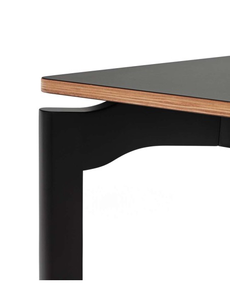 Mesa NICOLA 140x80 cm de Comedor, Madera / HPL Negro - Teulat. Vackart