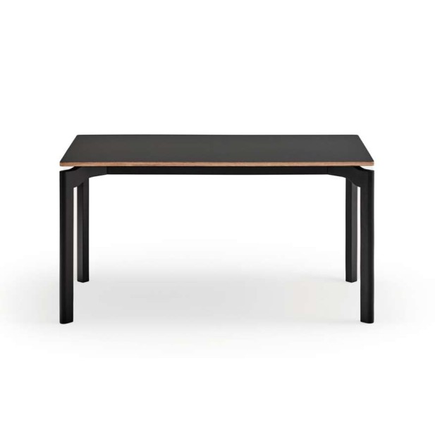 Mesa NICOLA 140x80 cm de Comedor, Madera / HPL Negro - Teulat. Vackart