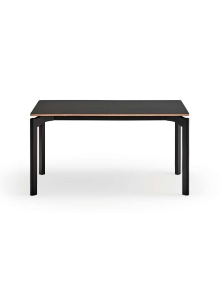 Mesa NICOLA 140x80 cm de Comedor, Madera / HPL Negro - Teulat. Vackart